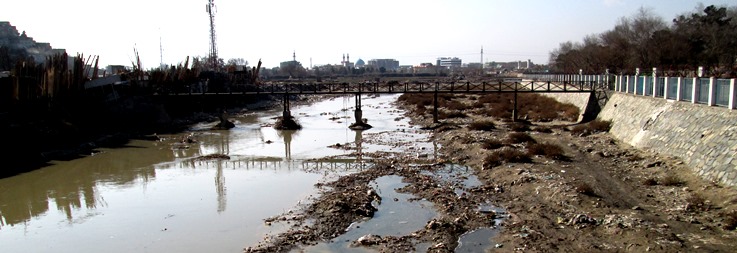 Rivière Kaboul vers l'amont