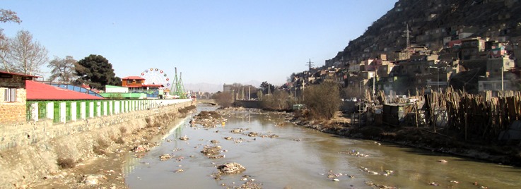 Rivière Kaboul vers l'aval