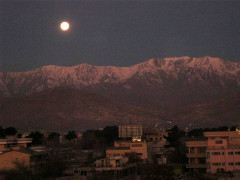 Coucher de la pleine lune après l'éclipse, Kaboul